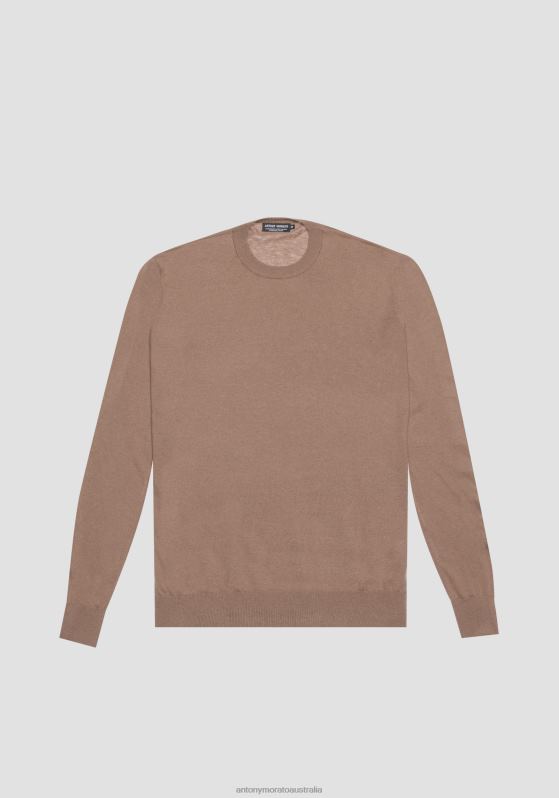 ZJ62L86 Clothing Men Antony Morato 2101 Regular Fit Sweater In Soft Wool Blend Fabric