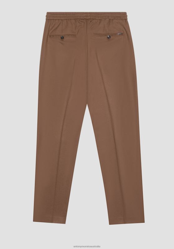 ZJ62L247 Clothing Men Antony Morato 2100 Neil Regular Fit Trousers In Viscose Blend Stretch Fabric