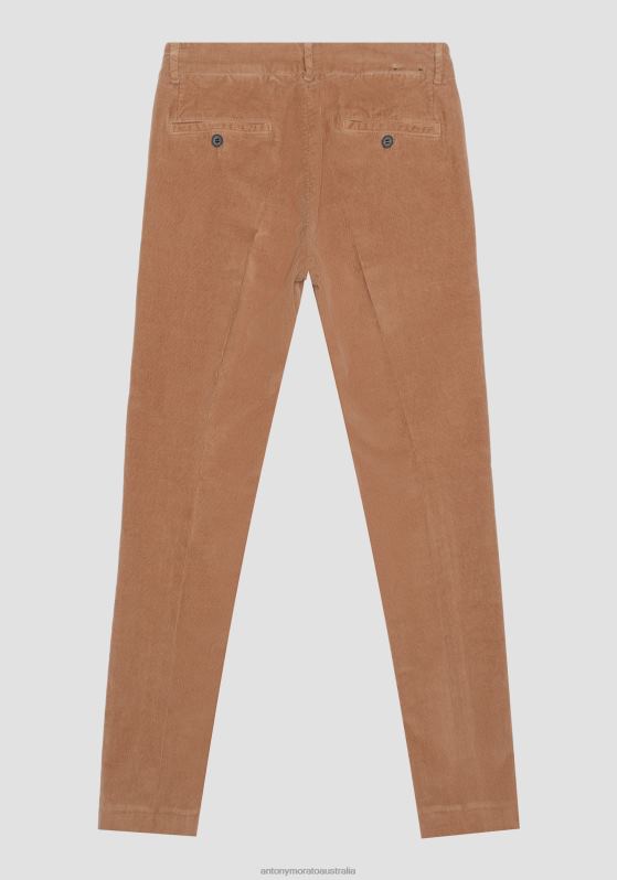 ZJ62L248 Clothing Men Antony Morato 2098 Bryan Skinny-Fit Stretch Velvet Trousers