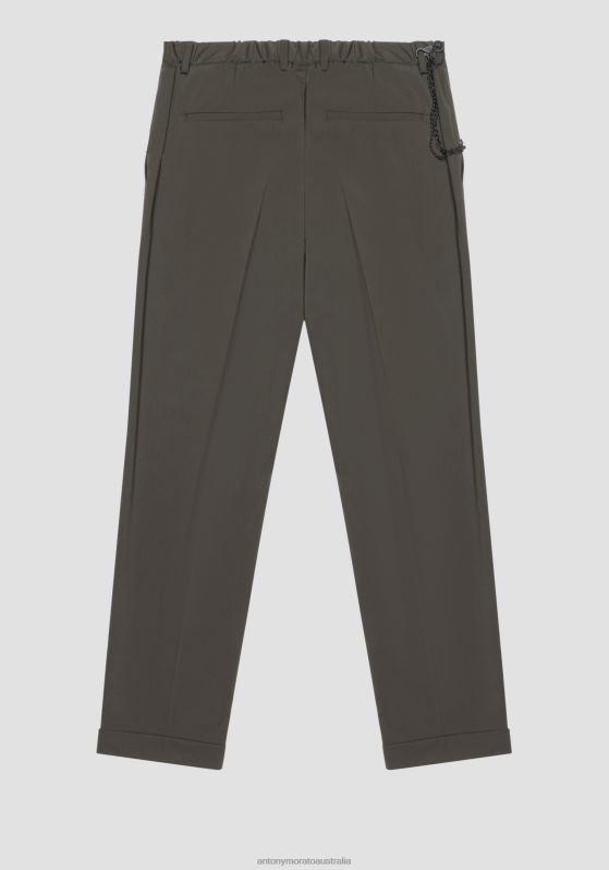 ZJ62L270 Clothing Men Antony Morato 4075 Rad Slim-Fit Ankle-Length Trousers With Central Crease