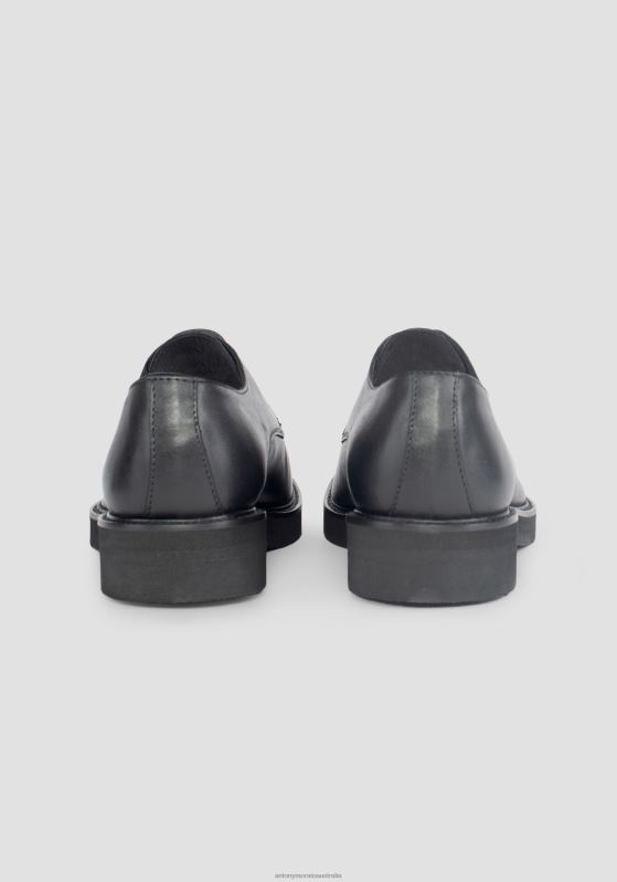 ZJ62L330 Footwear Men Antony Morato Black Sean Leather Derby