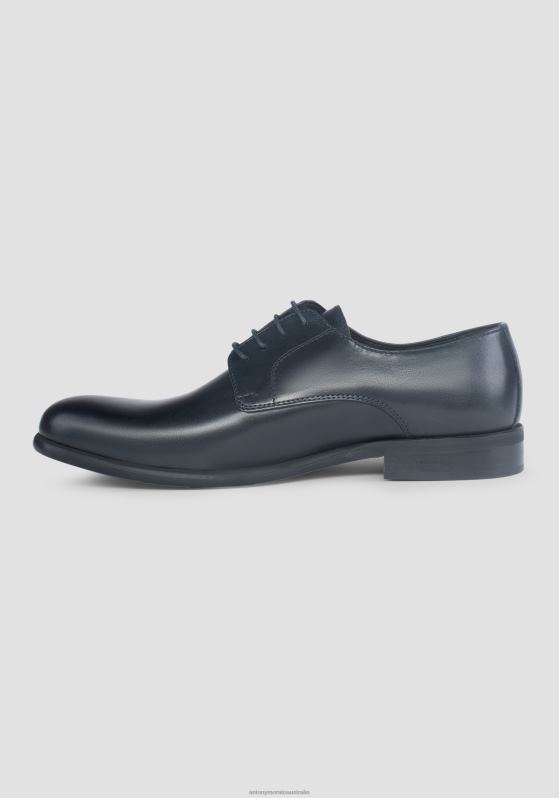 ZJ62L331 Footwear Men Antony Morato Blue Ink Hurt Leather Derby