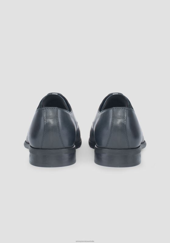 ZJ62L331 Footwear Men Antony Morato Blue Ink Hurt Leather Derby